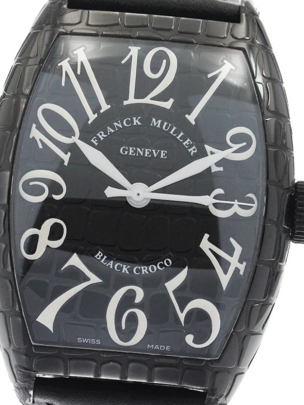 FRANCK MULLER Tonneau Curvex Black Croco 8880SCBLKCRO Automatic Men's
